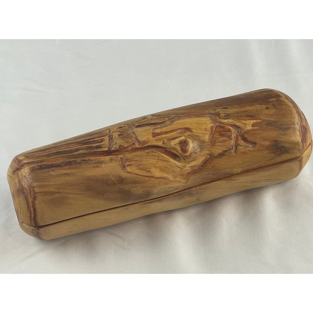 Trails End Colorado Rustic Live Edge Wood‎ Log Hinged Keepsake Box 00845